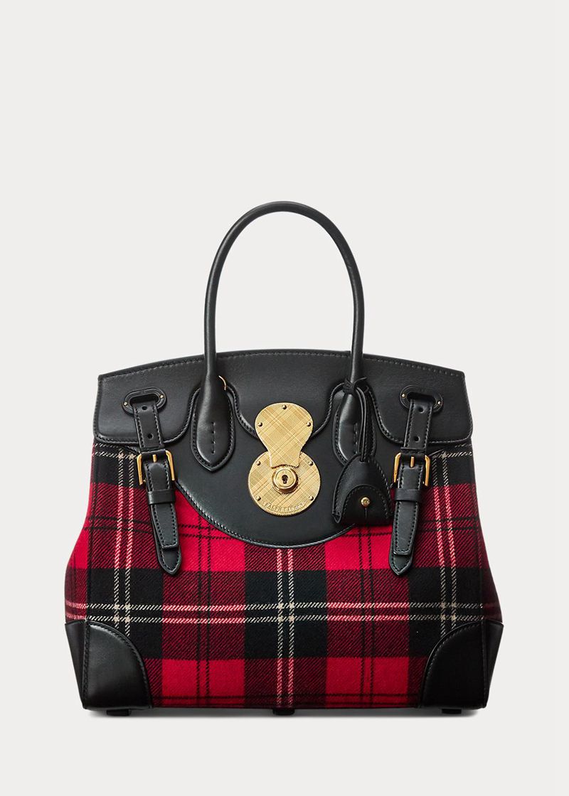 Bolso Ralph Lauren Mujer Plaid Soft Ricky 33 Chile Rojas LAYNI-7126